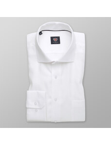 Willsoor Pánská slim fit košile v bílé barvě s jemným proužkem 14828