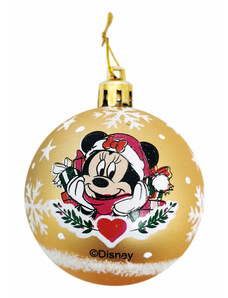 Vánoční koule Minnie Mouse Lucky Plast Zlatá (Ø 6 cm) (10 ks)