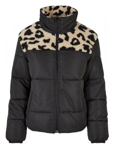 URBAN CLASSICS Ladies AOP Sherpa Mixed Puffer Jacket