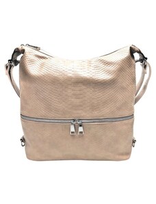 Tapple Moderní světle hnědý kabelko-batoh z eko kůže