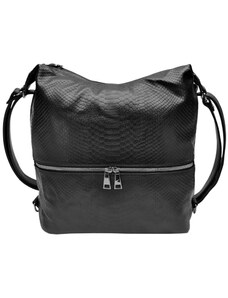 Tapple Moderní černý kabelko-batoh z eko kůže
