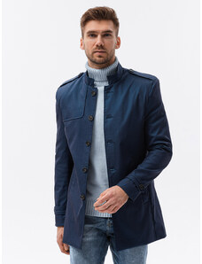 Ombre Clothing Pánský přechodový kabát - námořnická modrá C269