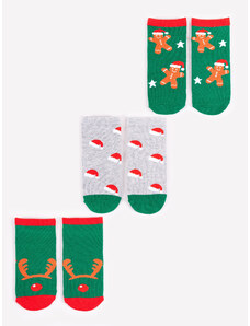 Yoclub Kids's Children's Christmas 3Pack Socks SKA-X013B-AA00