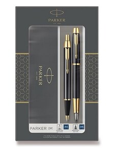 Parker IM Black GT - sada plnicí pero a kuličková tužka