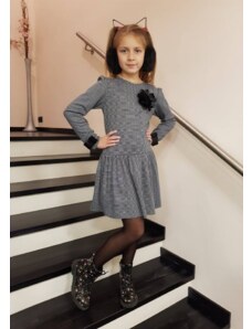 Nikol Kids Fashion Dívčí šaty šedé