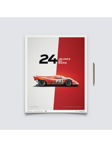 Automobilist Posters | Porsche 917 - Salzburg - 24 Hours of Le Mans - 1970, Classic Edition, 40 x 50 cm