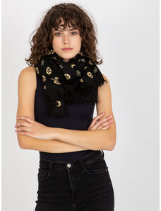 Fashionhunters Dámský šátek s potiskem - černý
