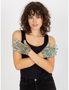 Fashionhunters Dámské rukavice se zvířecím potiskem - vícebarevné
