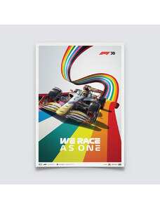 Automobilist Posters | Formula 1 - We Race As One - Fight against Covid-19 and Inequality | Limited Edition