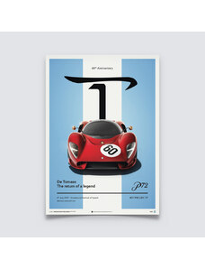 Automobilist Posters | De Tomaso Project P - Front view - 2019 | Unlimited Edition
