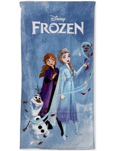 Himatsingka EU Bavlněná plážová osuška Ledové království - Frozen - licence Disney - 100% bavlna, froté s gramáží 320 g/m² - 70 x 140 cm