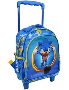 GIM Dětský cestovní batoh na kolečkách / trolley Ježek Sonic 2 - Sonic the Hedgehog 2