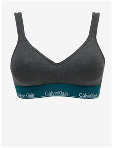 Tmavě šedá žíhaná braletka Calvin Klein Underwear - Dámské