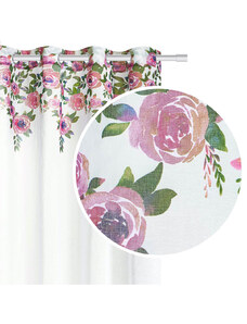 Edoti Curtain with flowers Mansion 140x250 A490