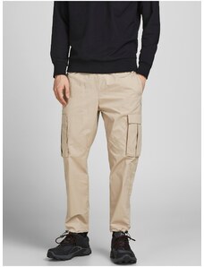 Béžové kalhoty s kapsami Jack & Jones Gordon - Pánské