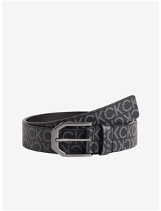 Černý pánský vzorovaný pásek Calvin Klein Jeans - Pánské