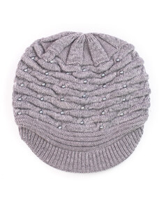 Gray women's hat with Shelvt pearls