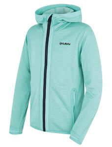 Dětská mikina s kapucí HUSKY Artic Zip K turquoise/black blue