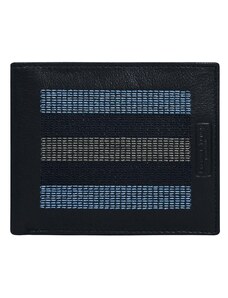 Fashionhunters Pánská tmavě modrá peněženka s horizontálním prošíváním