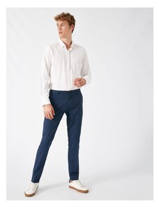 Koton Men's Navy Blue Patterned Jeans