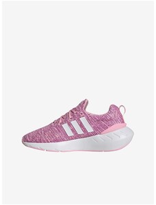 Růžové holčičí žíhané boty adidas Originals Swift Run 22 - Holky
