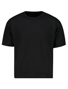 Trendyol Black Men's Boxy Fit Crew Neck Short Sleeved Plain T-Shirt