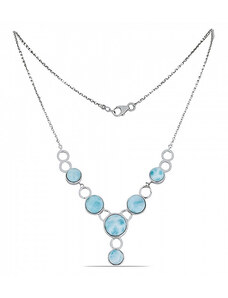 Nefertitis Larimar náhrdelník stříbro Ag 925 VNECK049762 - 46 - 50 cm, 18,3 g