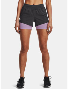 Under Armour Kraťasy UA Iso-Chill Run 2N1 Short-GRY - Dámské