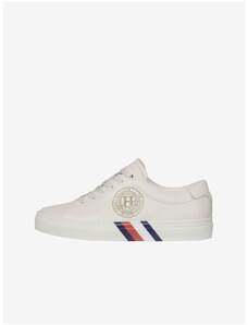 Krémové dámské kožené tenisky Tommy Hilfiger - Dámské