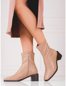 Fitted women's ankle boots in Vinceza eco leather