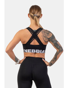 Nebbia Sportovní podprsenka se střihem Cross Back 410 black XS