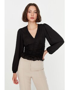 Trendyol Blouse - Schwarz - Fitted