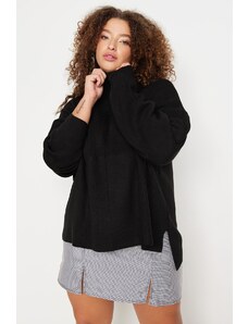 Trendyol Curve Black Slits in the Sides Knitwear Sweater