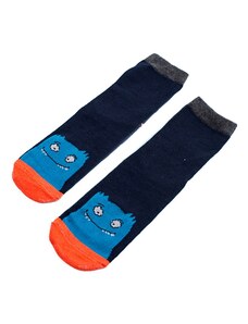 Boys' socks Shelvt navy blue monster