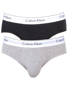 Sada dvou slipů v černé a šedé barvě Calvin Klein Underwear