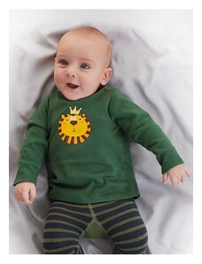 Denokids Lion Baby Boy Green T-shirt