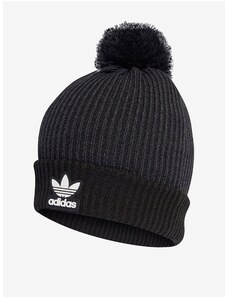 Černo-šedá dámská čepice adidas Originals Pom Beanie - Dámské