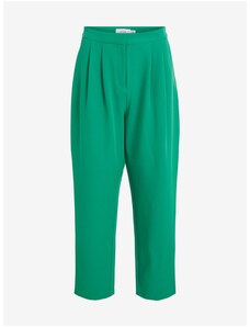 Zelené zkrácené kalhoty VILA Ashara - Dámské