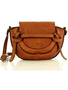 Kožená crossbody kabelka Mazzini M82 camel