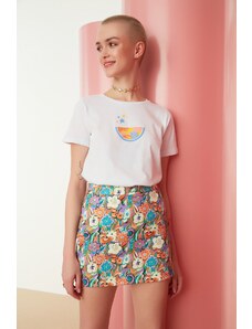 Trendyol Multi Color Floral Pattern Mini Length Woven Skirt