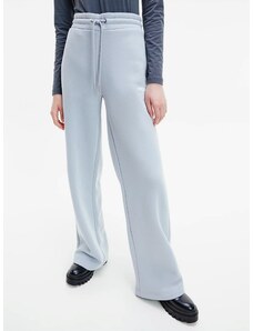 Světle modré dámské volné tepláky Micro Flock Jog Pants Calvin Klein - Dámské