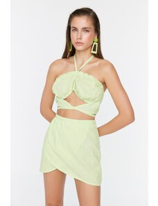 Trendyol Mint Tie Beach Top-Upper Set