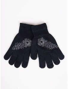 Yoclub Kids's Girls' Five-Finger Gloves With Jets RED-0216G-AA50-007