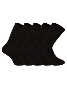 5PACK ponožky Nedeto vysoké bambusové černé
