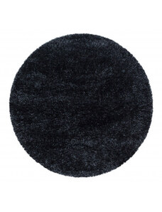 Ayyildiz koberce Kusový koberec Brilliant Shaggy 4200 Black kruh - 120x120 (průměr) kruh cm