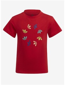 Červené dětské tričko adidas Originals - unisex