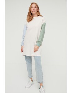 Trendyol Knitted Ecru Long Back Sweatshirt