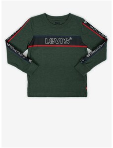 Levi's Černo-zelené klučičí tričko s dlouhým rukávem Levi's - Kluci