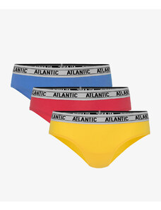 Dámské kalhotky Half Hipster ATLANTIC 3Pack - korálová, žlutá, modrá