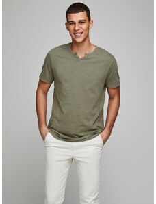 Khaki tričko Jack & Jones - Pánské